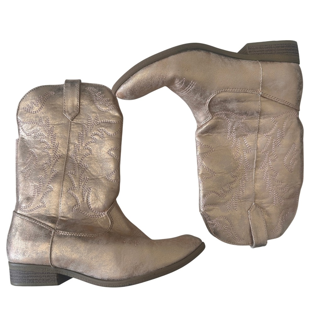 Austin Trading Co. Metallic Rose Gold Cowboy Boots Western Women's / Girls 5